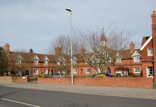 Church and Childs’ Almshouses in Newtown Road