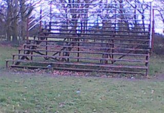 Seating area at the John W Mellow Playing Field